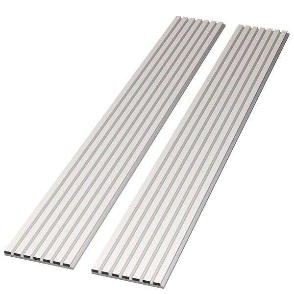 Ejoy Acoustic Slat Wood Wall Panels, 94 in x 12.6 in x 0.8 inch, 2PK ACPSCW10_DoubleWhite - main